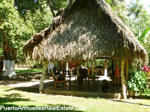 Shady rancho in yard